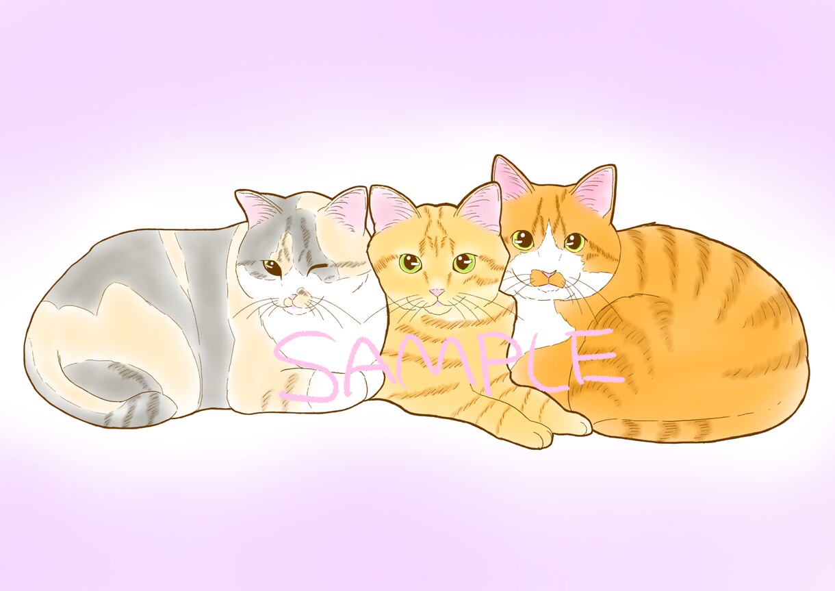 かわいい猫ちゃんの絵をお描きします ご自身用、ご家族お友達のプレゼント用にいかがしょうか？ イメージ4