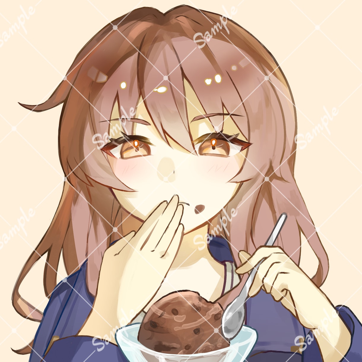 可愛い！アイコンイラストを制作します SNS用、個人用に厚塗りで雰囲気のあるアイコンを描きます イメージ8