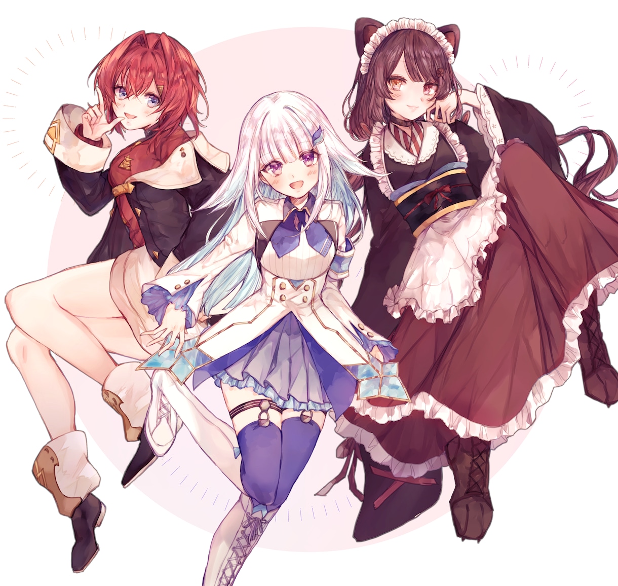 男女問わず！美麗イラスト・立ち絵お描きします 単体絵から集合絵まで。ヘッダーやサムネイルにもどうぞ。 イメージ10