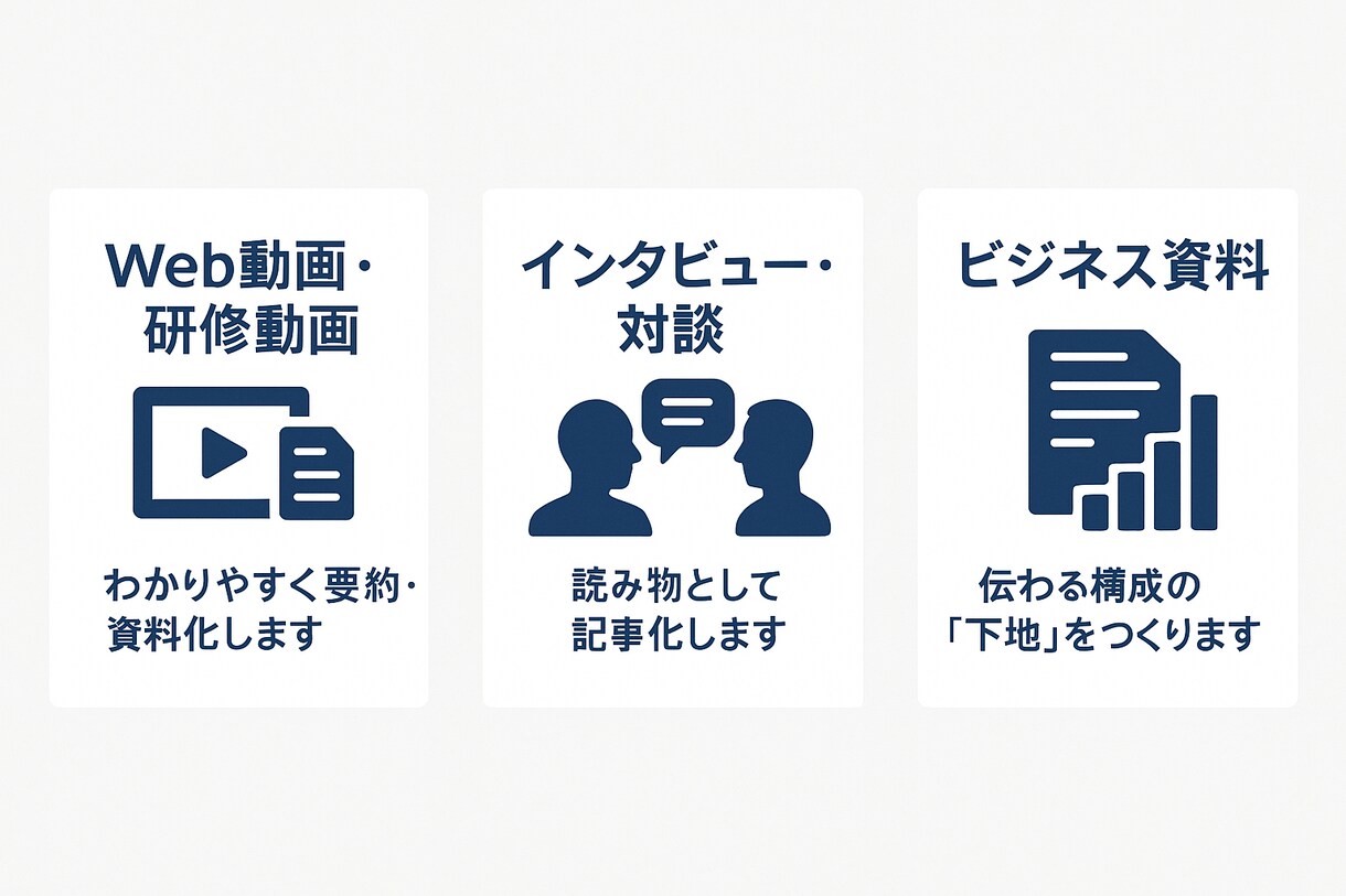 AI文字起こし原稿の修正・整え直しを承ります AI文字起こし後の仕上げ役をお探しの方へ イメージ1