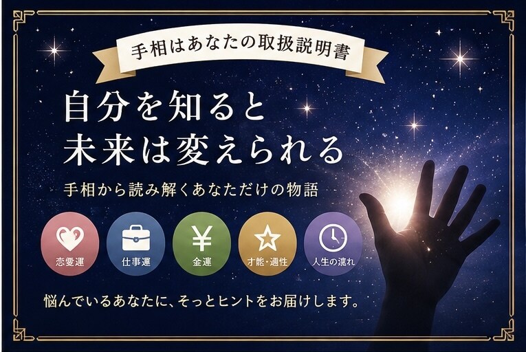 手の写真だけで手相占いします 手相って、意外と自分のこと喋ります。 イメージ2