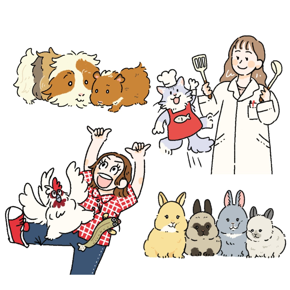 商用無料！ゆるかわ♡なペットの似顔絵をお描きします ビジネス・アイコン・動画・グッズなど様々な用途で制作可能です イメージ7