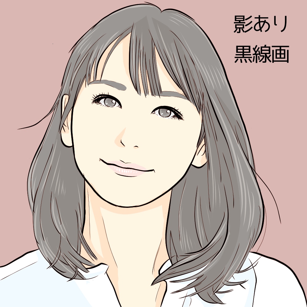 好印象を与える似顔絵イラストを描きます 影ありフラットな、かっこかわいい似顔絵イラストを作成します！ イメージ2