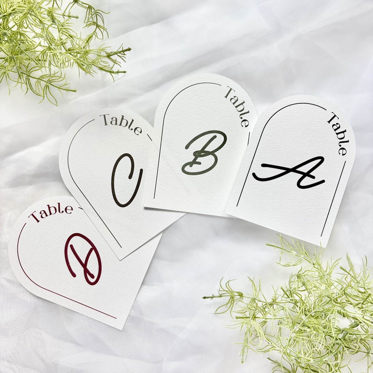 Wedding｜韓国風 テーブルナンバー作成します ナチュラルウェディングに合うペーパーアイテム／印刷まで イメージ1
