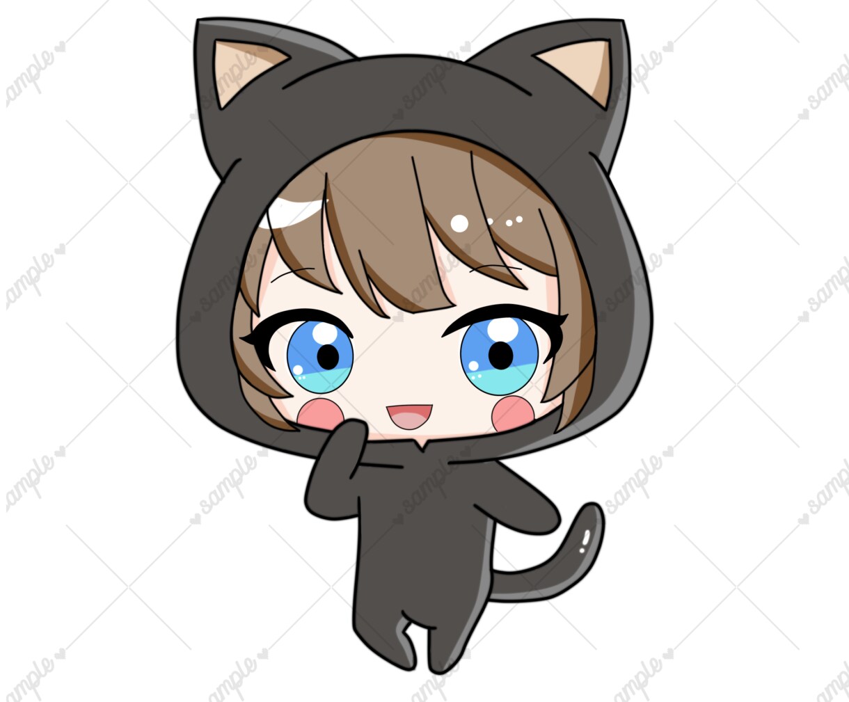 可愛い♡オリジナルちびキャラ・ミニキャラ描きます 猫耳やケモミミ♡アイコン用に！可愛いちびキャラを描きます！ イメージ5