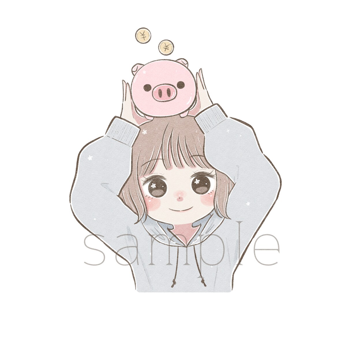 SNSで目を引く！ゆるかわPOPなアイコン描きます あなただけのオリジナルイラストを是非！ イメージ5