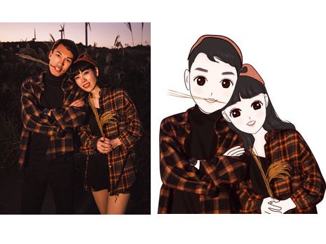 格安！写真を元に可愛いアニメ風の似顔絵を描きます お写真を元に似顔絵イラストをお描きします！ イメージ4