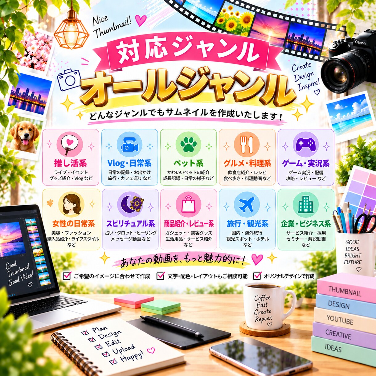 YouTubeサムネイル画像作成致します サムネイル作成にお困りの方必見！ イメージ4