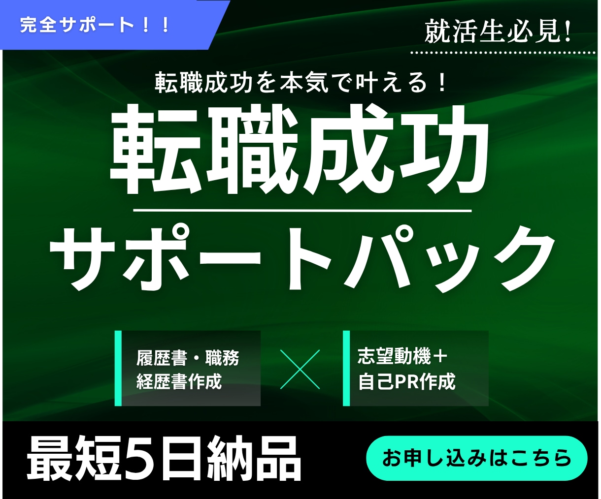 履歴書・職務経歴書作成＋面接対策フルサポートします 【安心サポート】転職成功を本気で叶える！履歴書もバッチリ！ イメージ1
