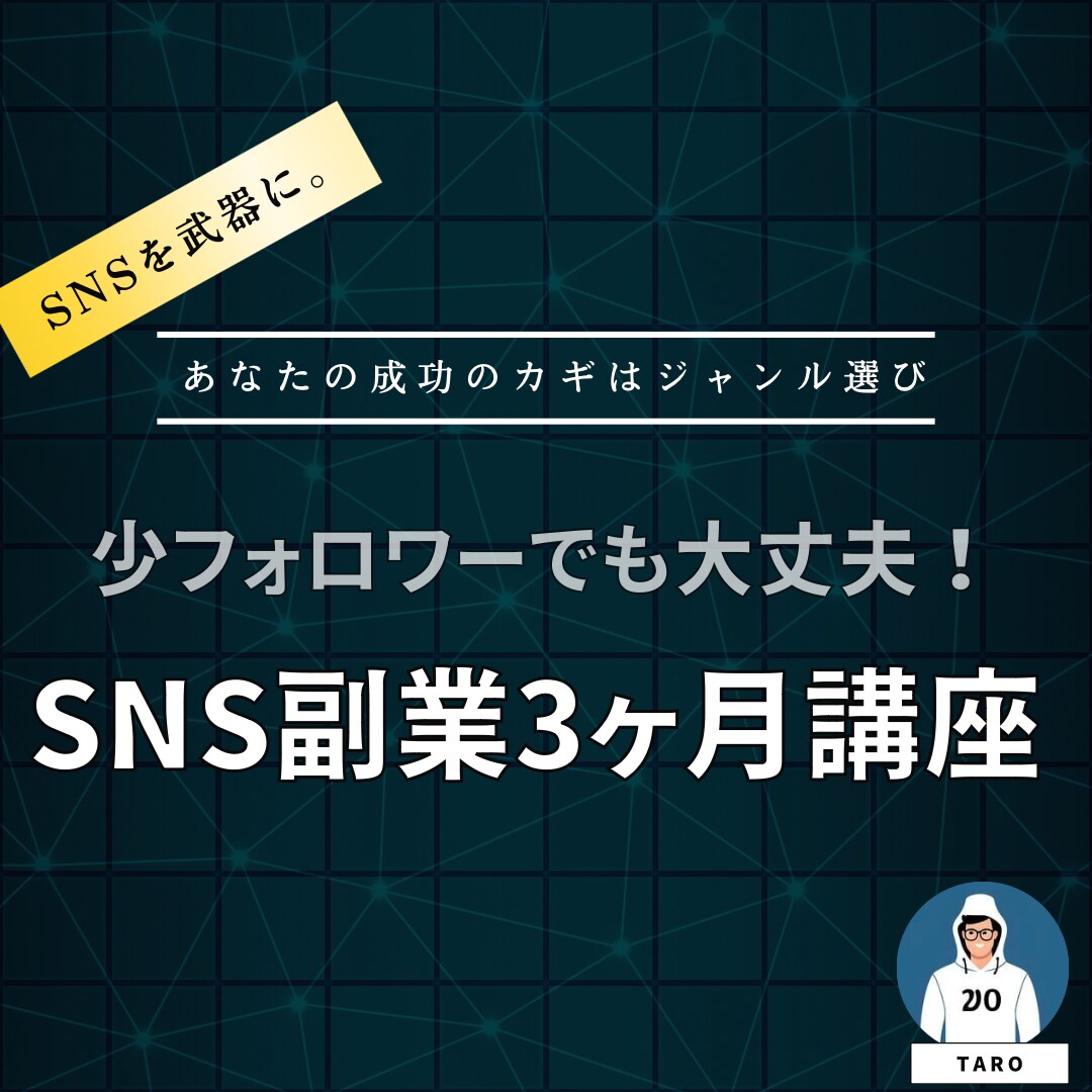 SNSビジネス3ヶ月講座。初心者も歓迎します 〜強み・好き✖️勝てるジャンル選定〜 イメージ1
