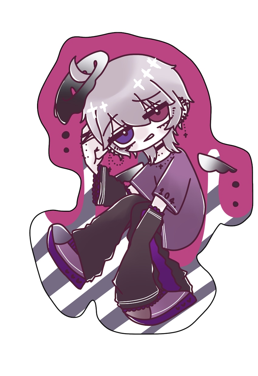 かわいいポップな絵柄で描きます アイコンやステッカーなどお好きに使って頂いて構いません！ イメージ4