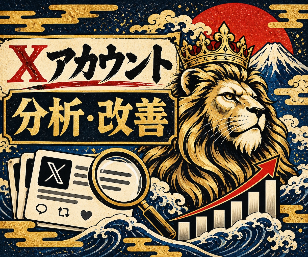Xアカウントの改善を支援します 投稿内容・反応・検索導線を分析し改善提案 イメージ1