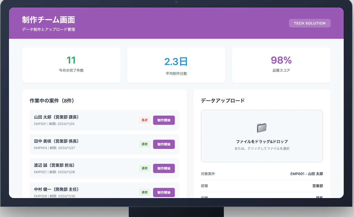 要件定義〜モック可視化と分散した構想を1本化します 課題解決の提案からモックの可視化・実務の運用まで迅速に伴走 イメージ3
