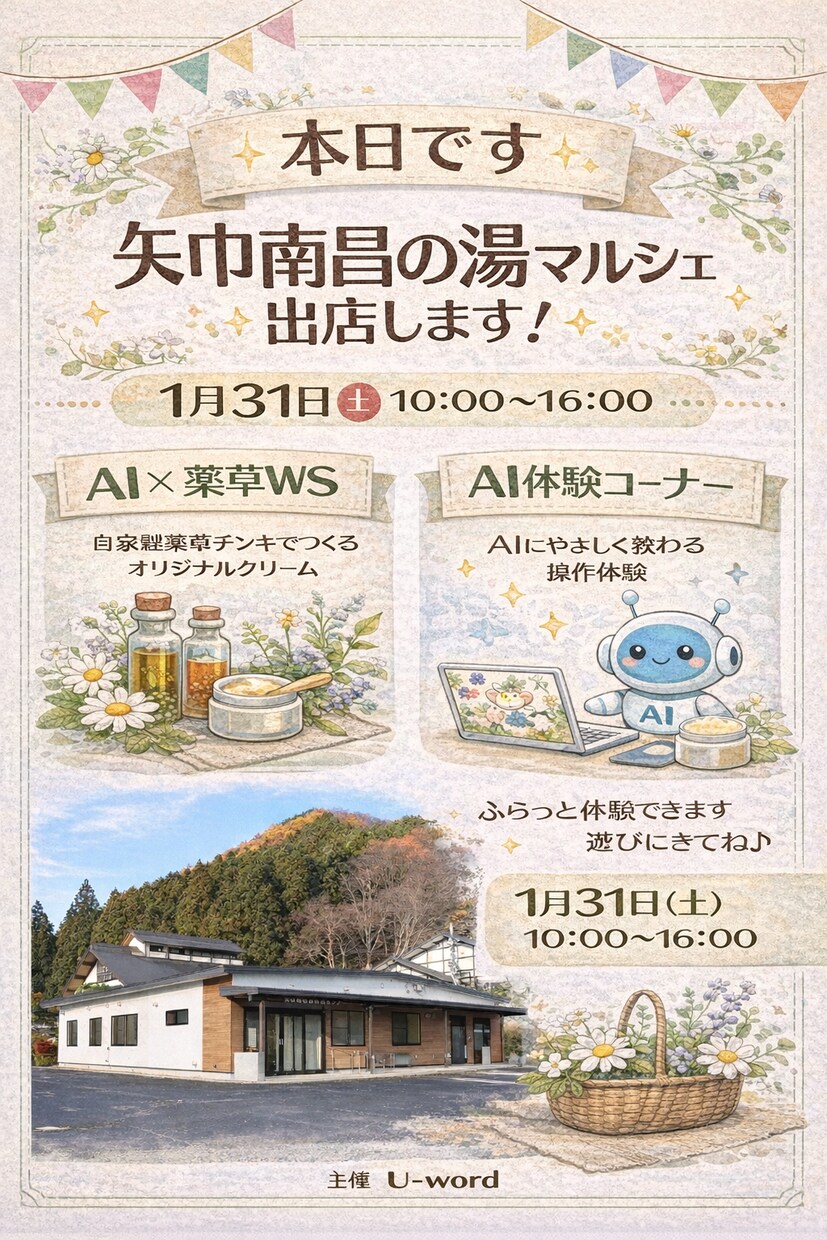 マルシェ・イベント向け｜伝わるフライヤー作成します 想いと雰囲気を大切に、 やさしく伝わるフライヤーを制作します イメージ2