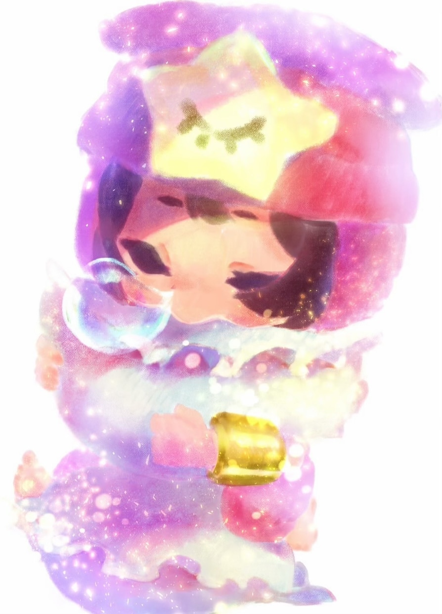 優しいふわふわした絵柄のアイコンを作成致します きらきらふわふわした可愛いアイコンを制作します！ イメージ4