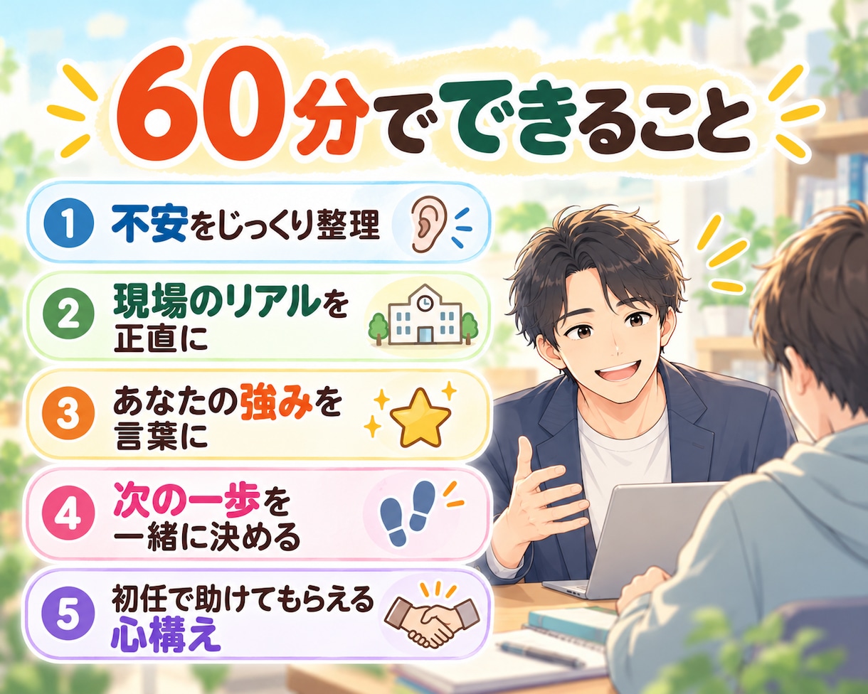 教師に向いていない？不安な方の進路を一緒に考えます 現役12年教師×カウンセラー×小説家と未来を見つめる60分間 イメージ5