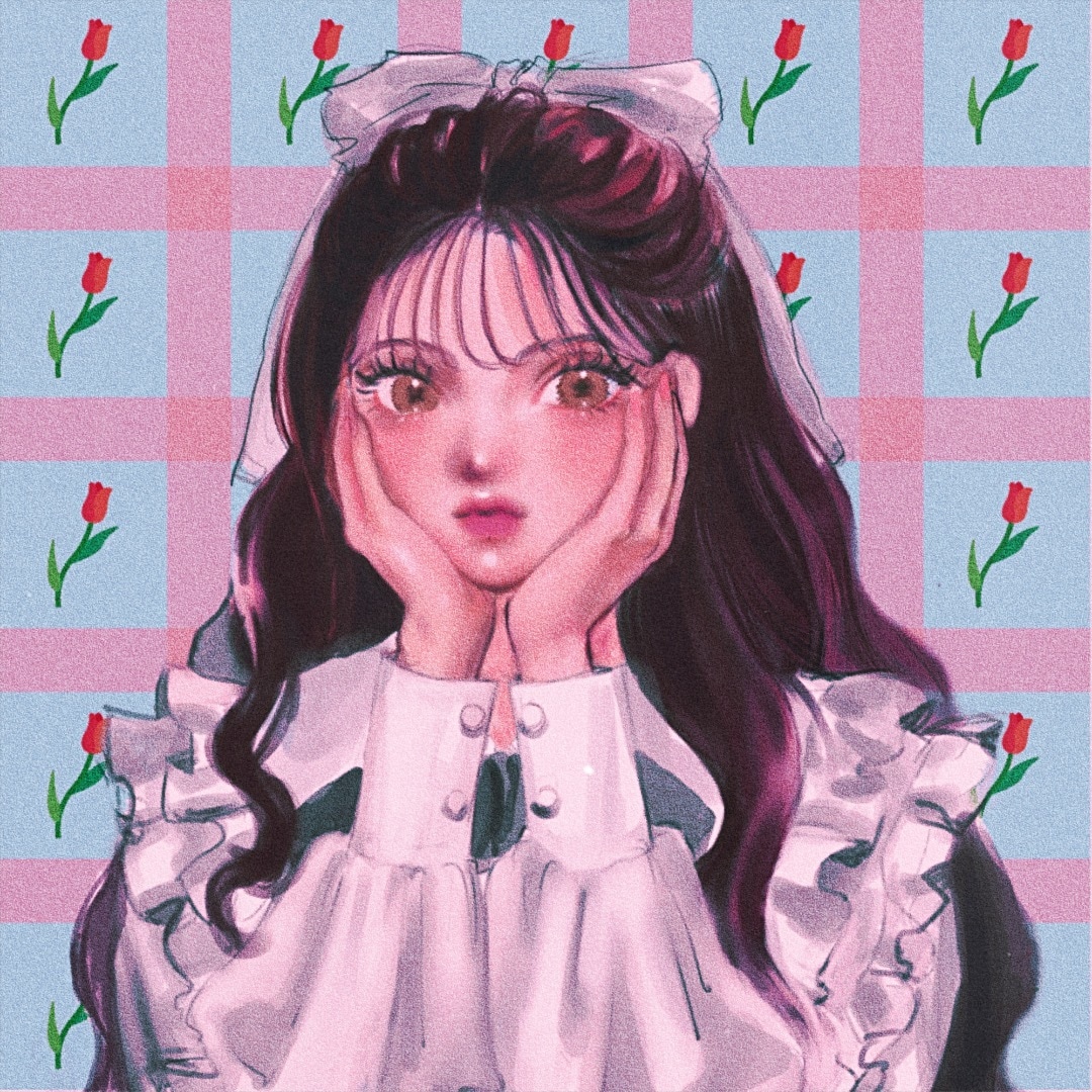 ガーリーでキュートなイラスト制作いたします アイコン/配信背景/一枚絵/グッズ用に イメージ2