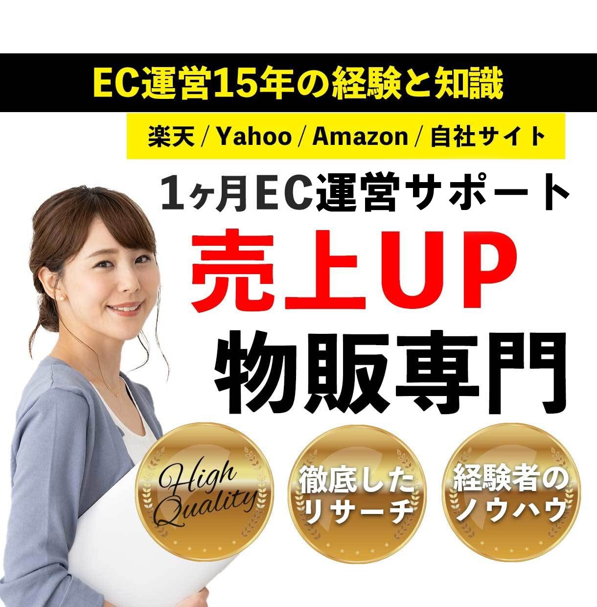 EC運営のプロが1か月の短期集中サポートしますます 楽天/amazon/ヤフーの売上 集客 SEO 広告 対策 イメージ1