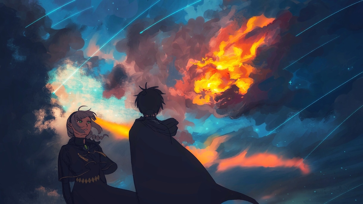 MVイラスト、アイコン等々作成いたします 商用利用可能 背景有り可 アニメ塗も厚塗も！ イメージ2