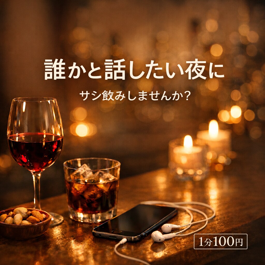 短くても大丈夫！何でも聞きます 【元夜職】サシ飲みしませんか？？ イメージ1