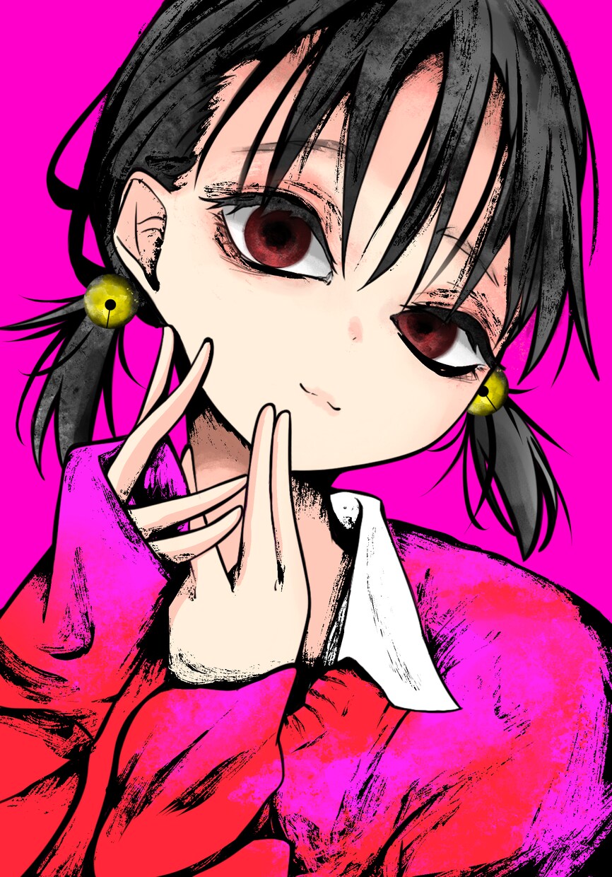 クールなイラスト制作します 【単色背景・色彩強め・クールなオリジナルキャラ】 イメージ3
