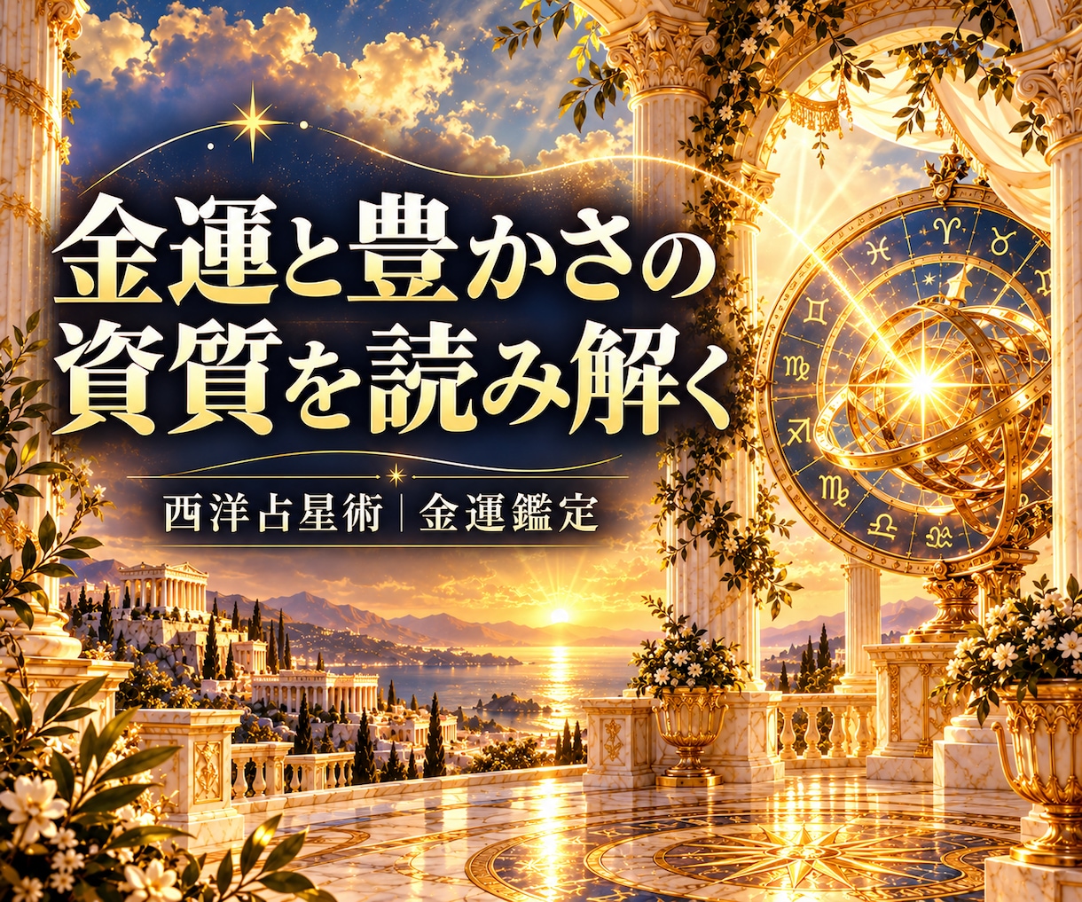西洋占星術で金運と豊かさの資質を占います お金との向き合い方を知り、自分らしい豊かさを育てる イメージ1