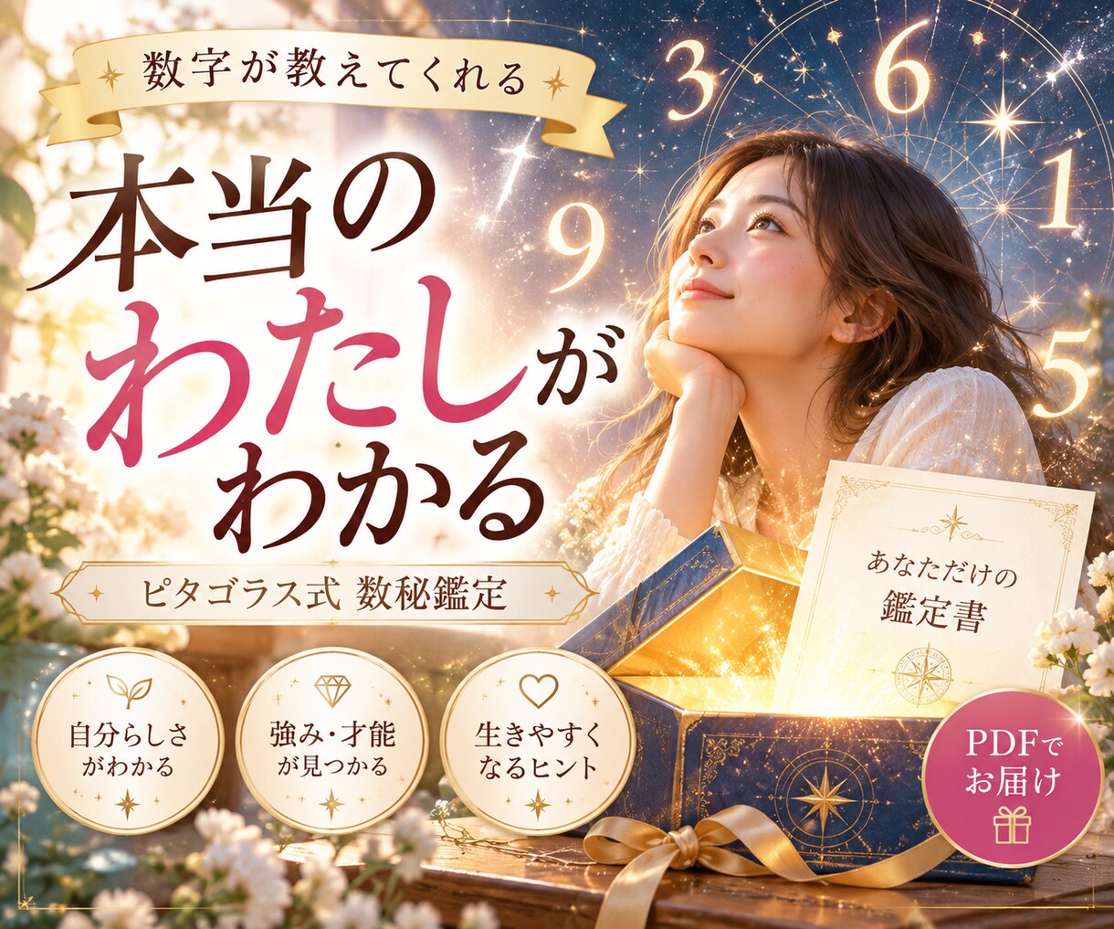 自分らしさを知る鑑定書｜数秘で「私」を読み解きます 自分を変える前に、自分を理解する。本当にそれは短所ですか？ イメージ1