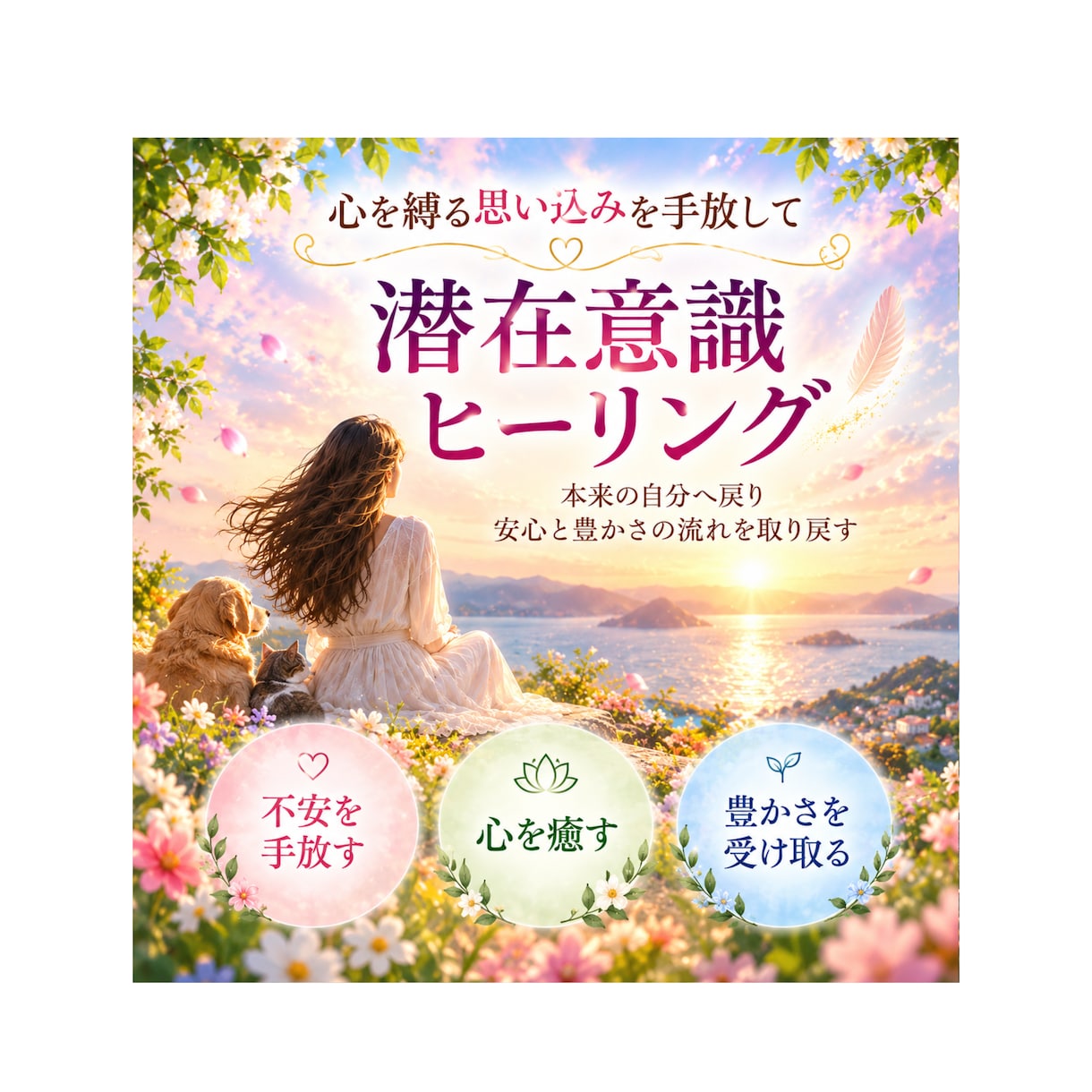 心を縛る思い込みを潜在意識ヒーリングで癒します 不安・不足感・生きづらさを、本来の自分へ戻す時間に イメージ1