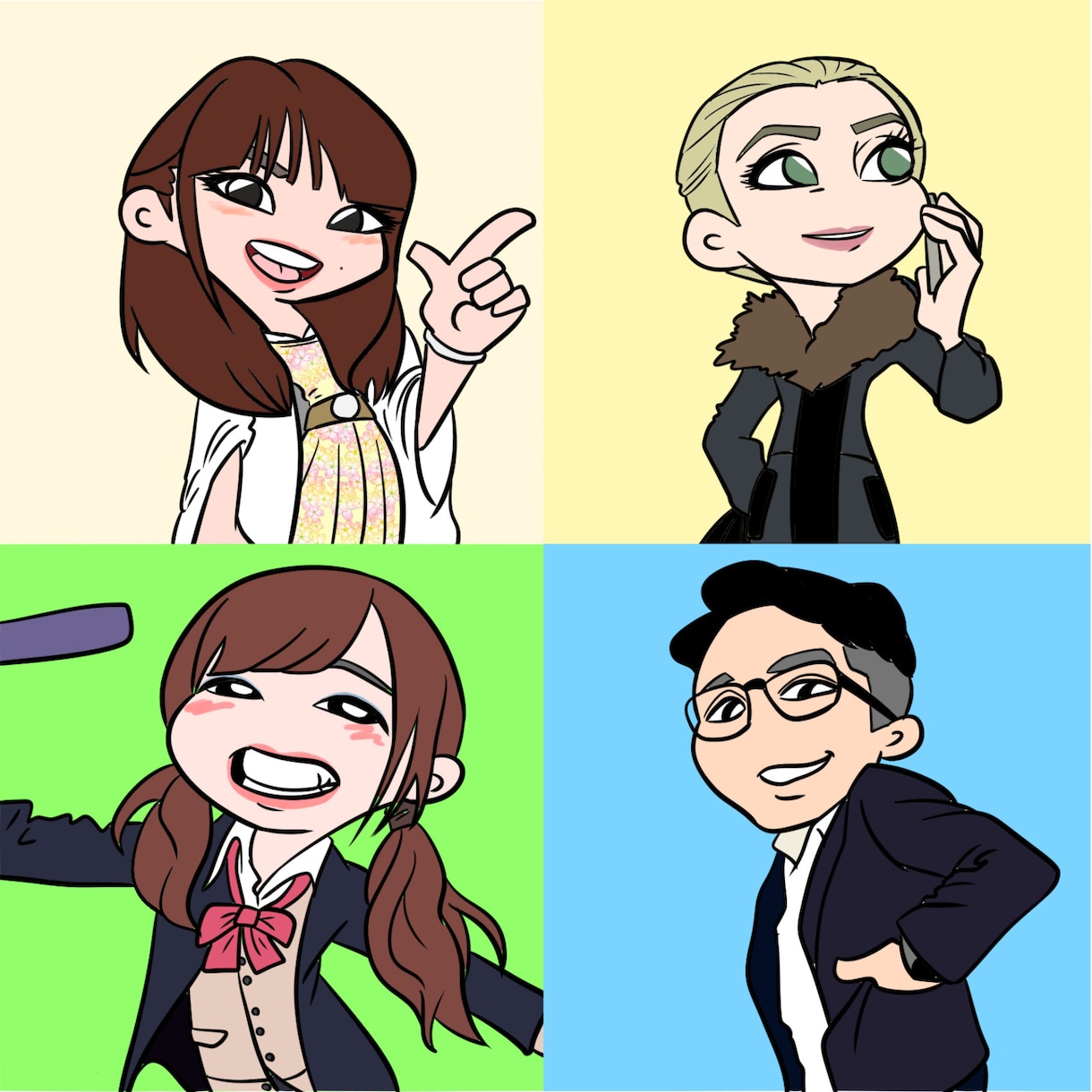 ３個セットのアイコンをお作りします 表情、服装、情景を変えて贅沢に使える３つセットのアイコンを イメージ6