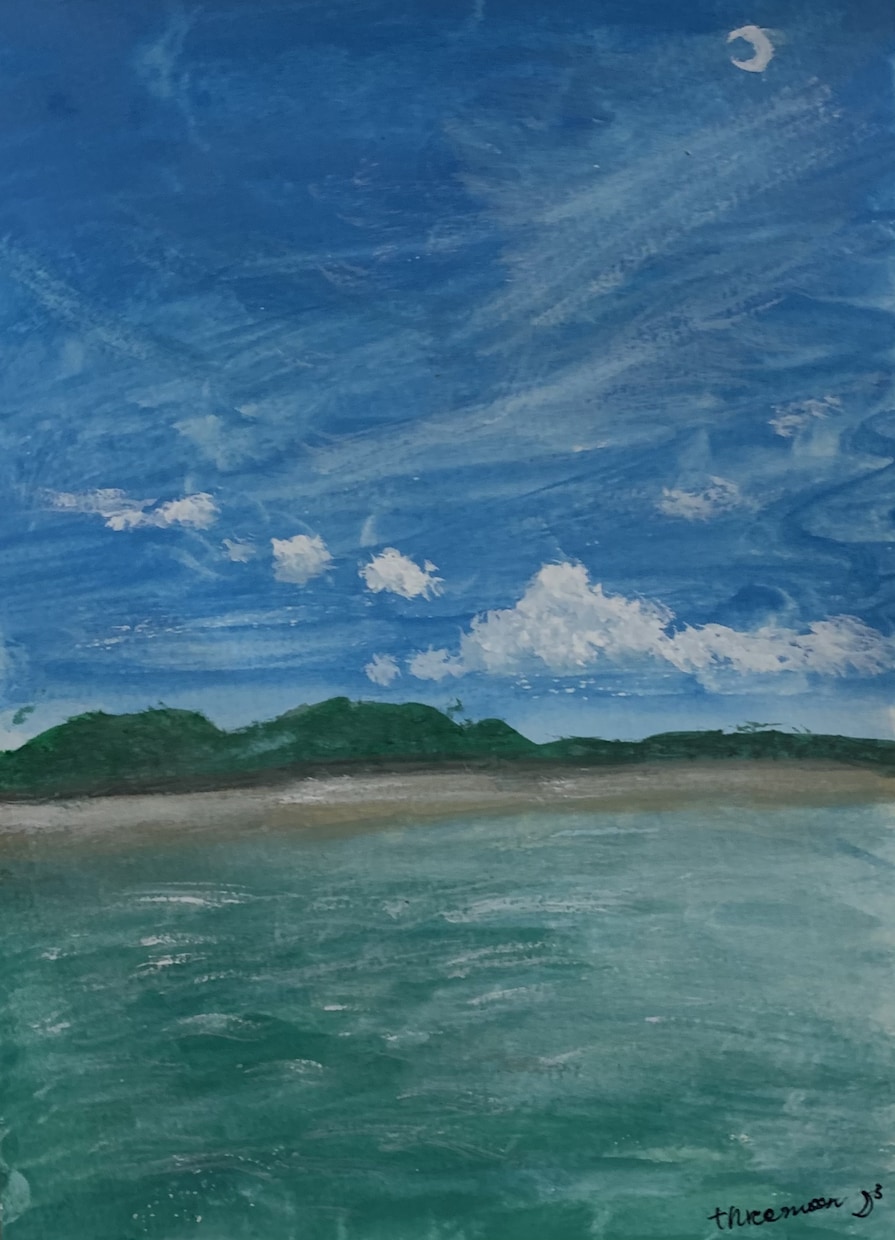 心に残る風景画（海、朝日、夕日、空など）描きます 水彩画を油絵のように描く風景画 イメージ10