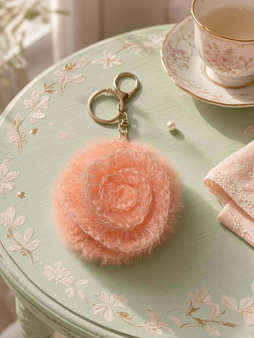 初心者さん歓迎♪薔薇のコサージュを編みます ふわっと可愛い薔薇を一緒に編みませんか？初心者さんも歓迎♪ イメージ3