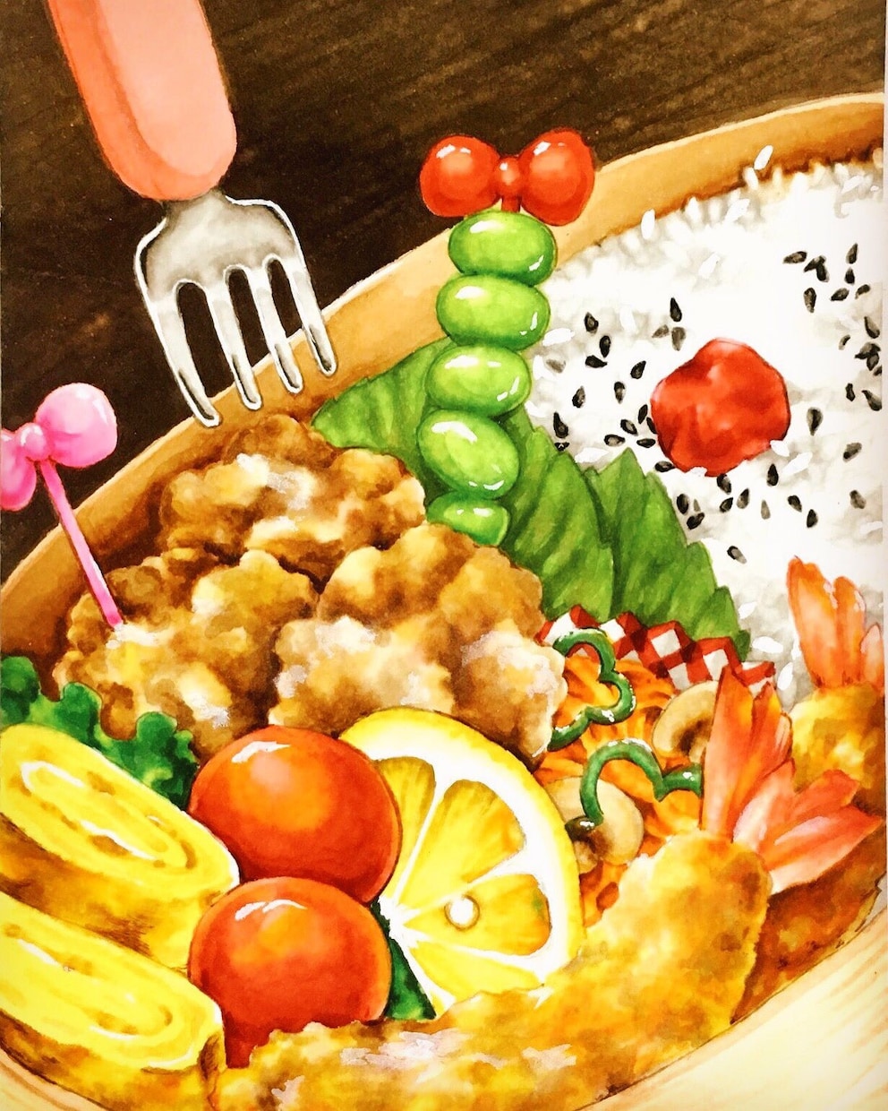 ポストカードサイズの紙にイラスト描きます アナログなほんわかしたイラストが欲しいとき イメージ7