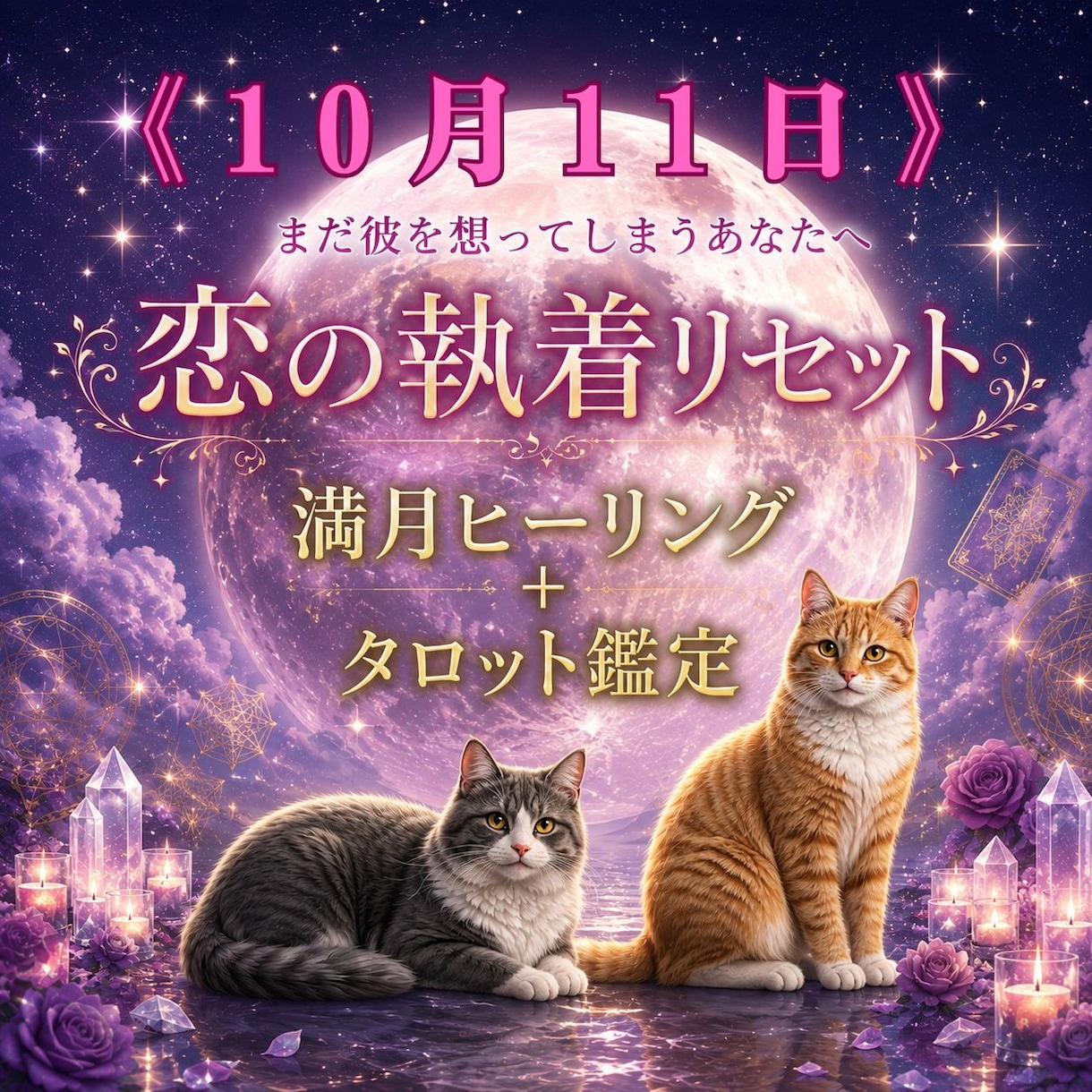 満月に彼への想いを手放すヒーリングを行います 手放しは次の幸せの準備です。満月と星の魔法をあなたに。 イメージ1