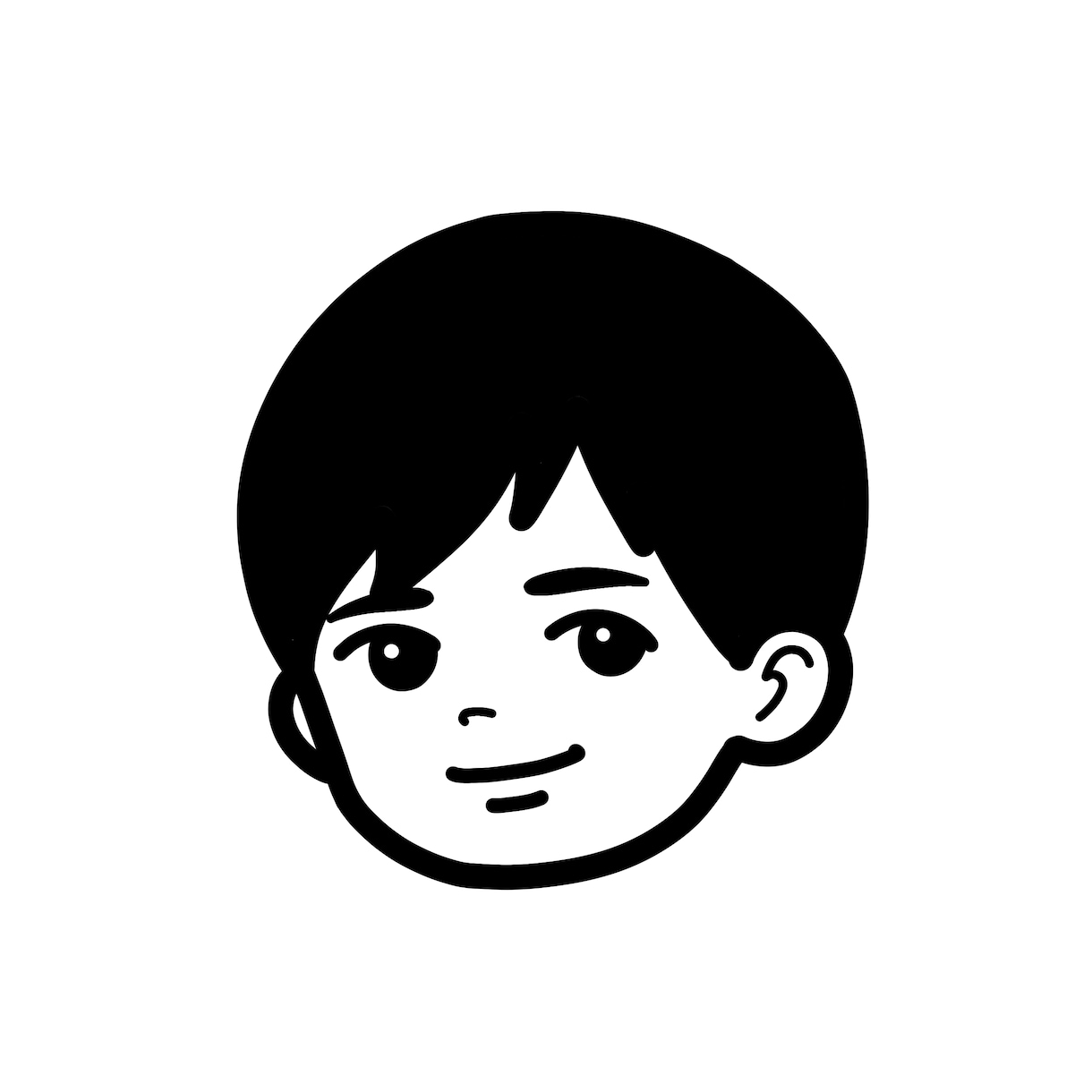 格安！モノクロ顔だけイラスト作成します アイコンにぴったり！短納期でシンプルなイラストを作成します！ イメージ9
