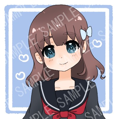 可愛い女の子のSNSアイコンお描きます 女の子を中心にお描きします！！ イメージ1