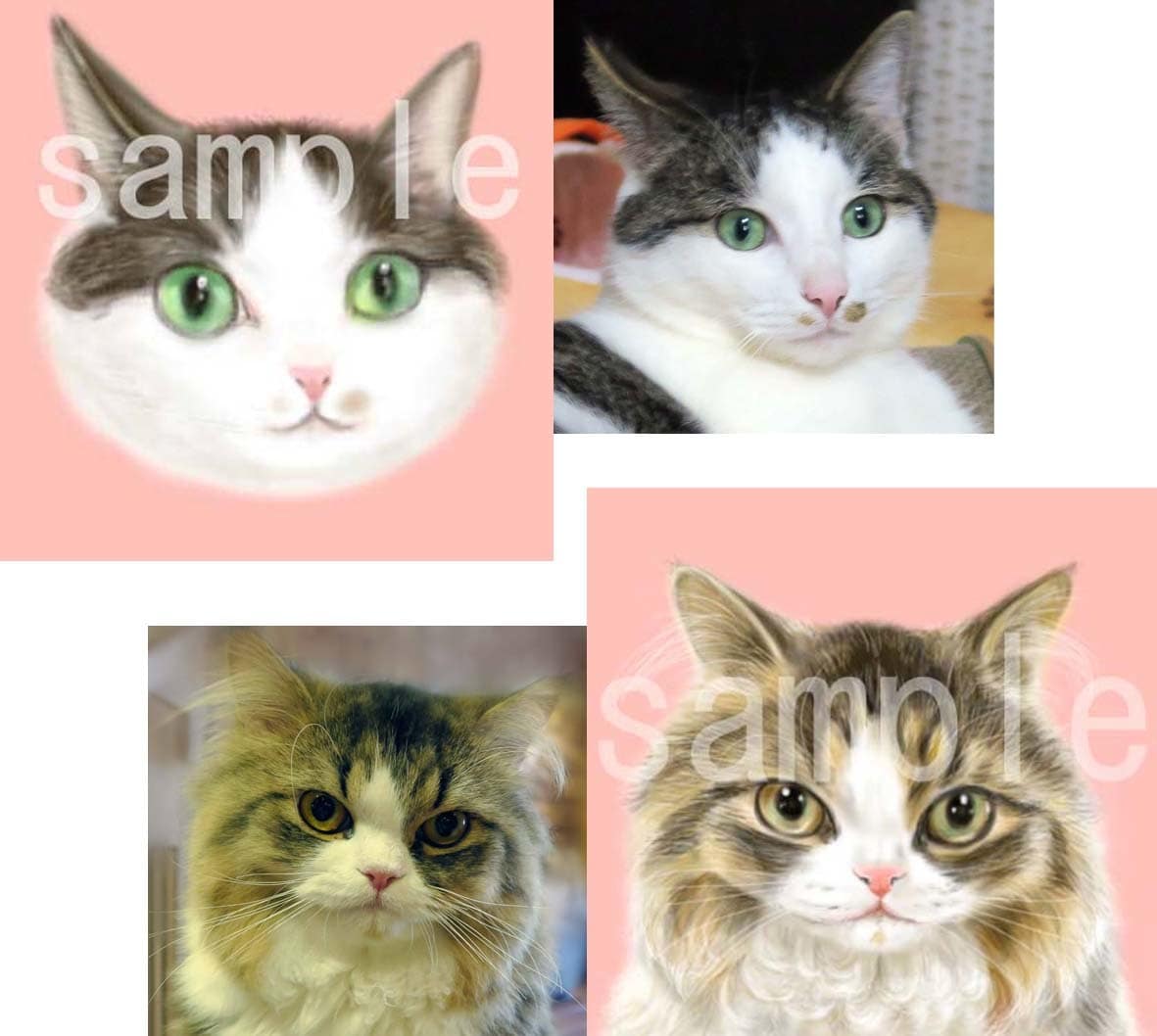 愛猫ちゃんでキュートなねこあたまアイコン描きます シンプルだけどふんわりもふ感もある愛らしいタッチです♪ イメージ3
