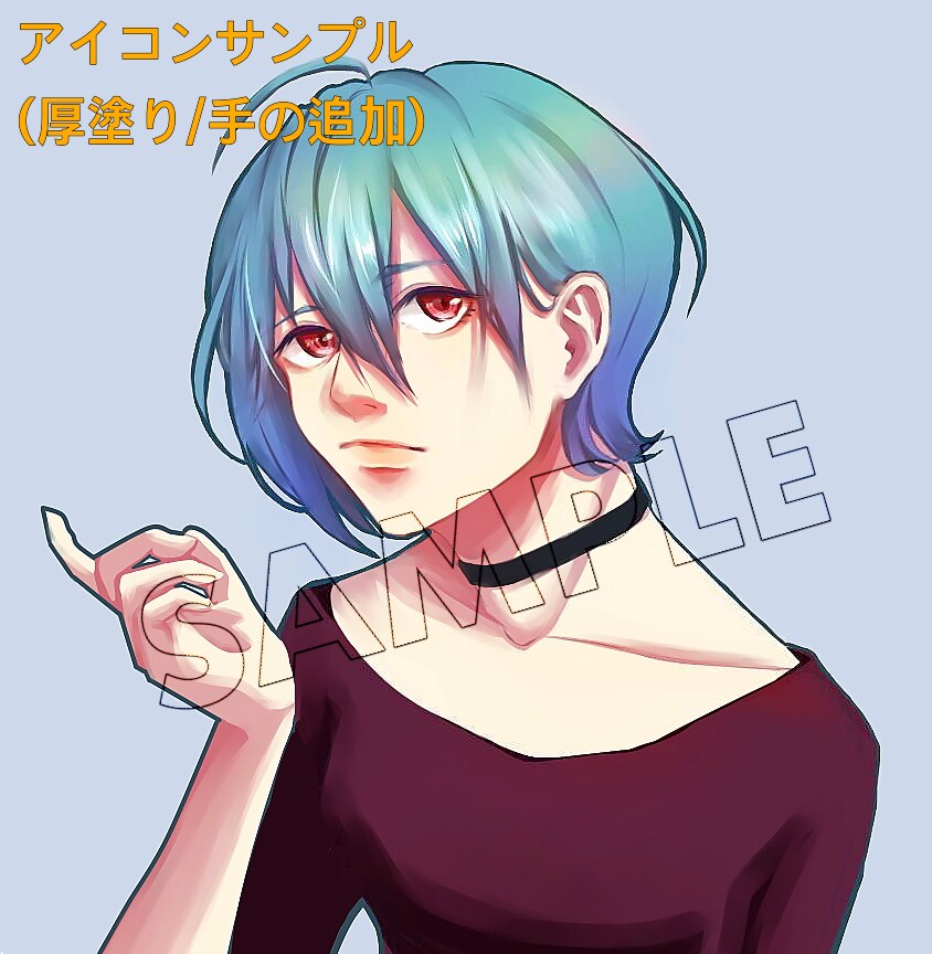 アイコン・小説挿絵などイラスト全般お描きします 立ち絵・配信用サムネイラストも◎透過処理も承ります イメージ2