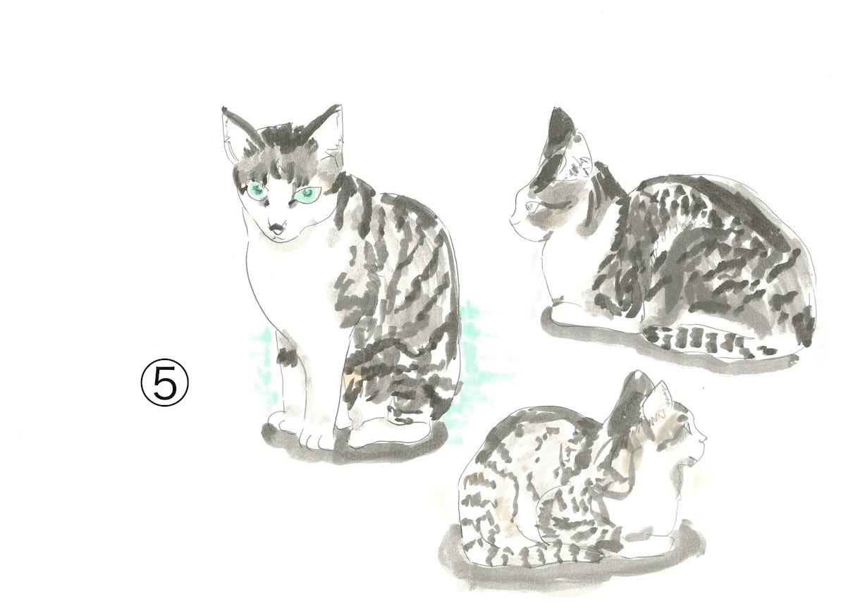 お好きな絵柄で動物のイラストをお描きします ペットや動物をお好きな絵柄で、アナログイラストに仕上げます。 イメージ6