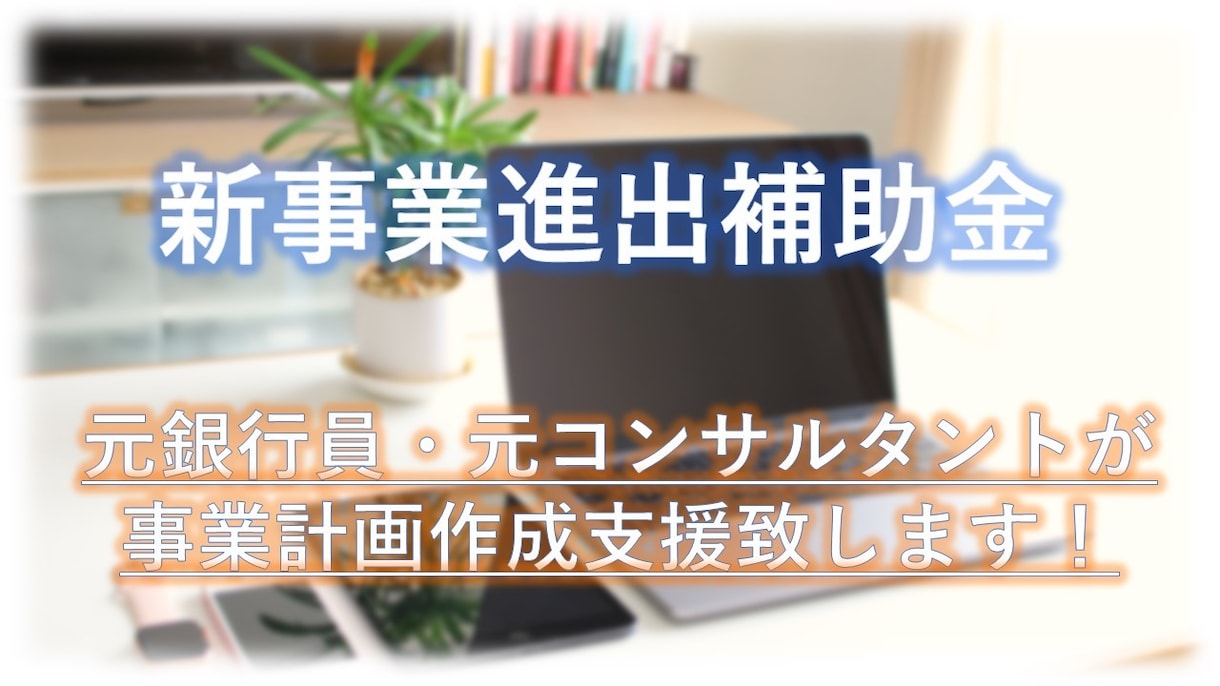 新事業進出補助金の事業計画を作成支援致します ～元銀行員・元コンサルが事業計画の作成支援を致します～ イメージ1