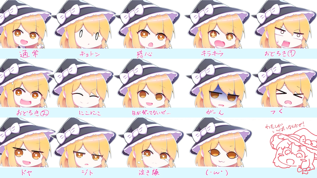 デフォルメイラスト・ゆっくりイラストお描きします 最短3日！差分もお申し付けください！ イメージ5