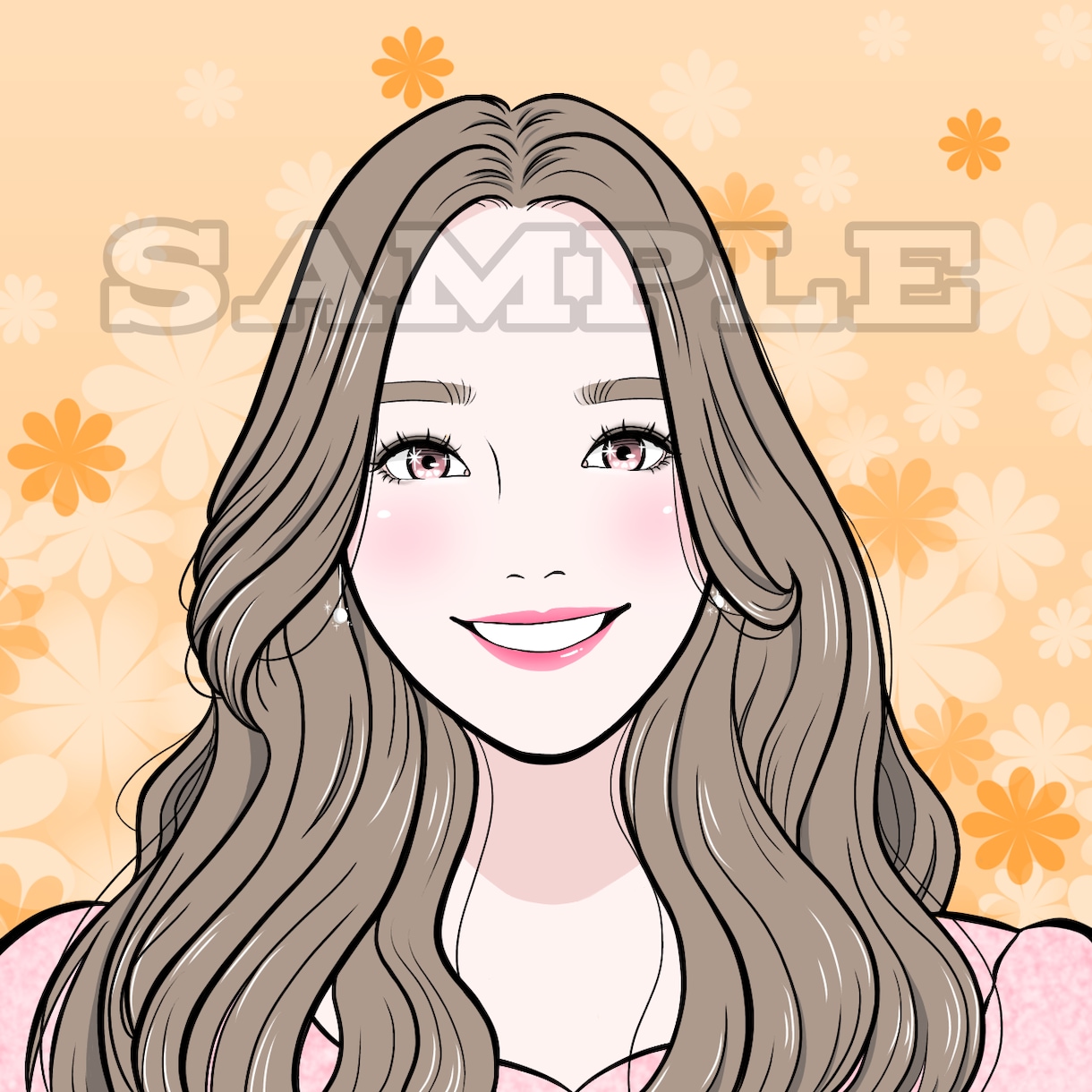 SNSアイコン等♪アイドルのような人物画を描きます 細かい要望がある方も相談してください♡ イメージ2