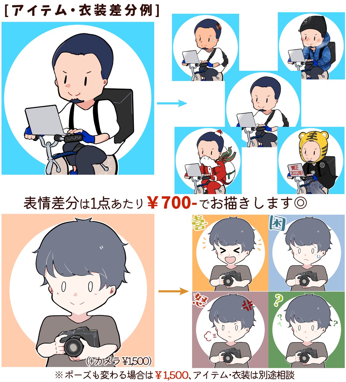 カラーラフ提案！あなただけのアイコンお描きします ビジネス・趣味・配信・プレゼントに！まじめで親しみやすく◎ イメージ7