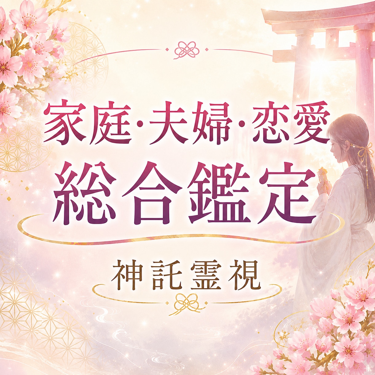 神託霊視で家庭・夫婦・恋愛を総合鑑定します 家族だからこそ話せない悩みに、神託で光を届けます イメージ1