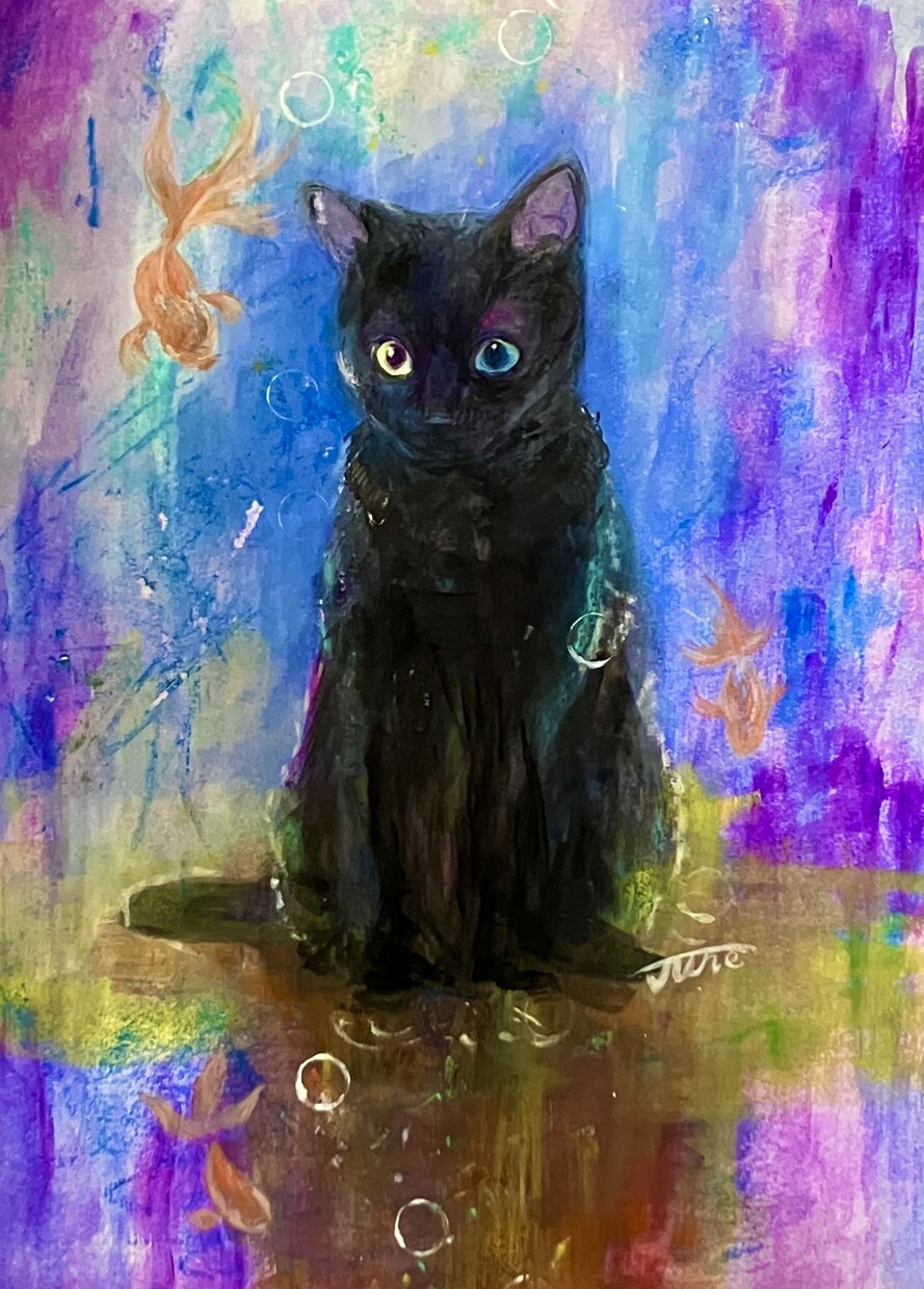 動物絵、描かせて頂きます 動物アクリル画。オプションで闇夜に光る加工できます。 イメージ7