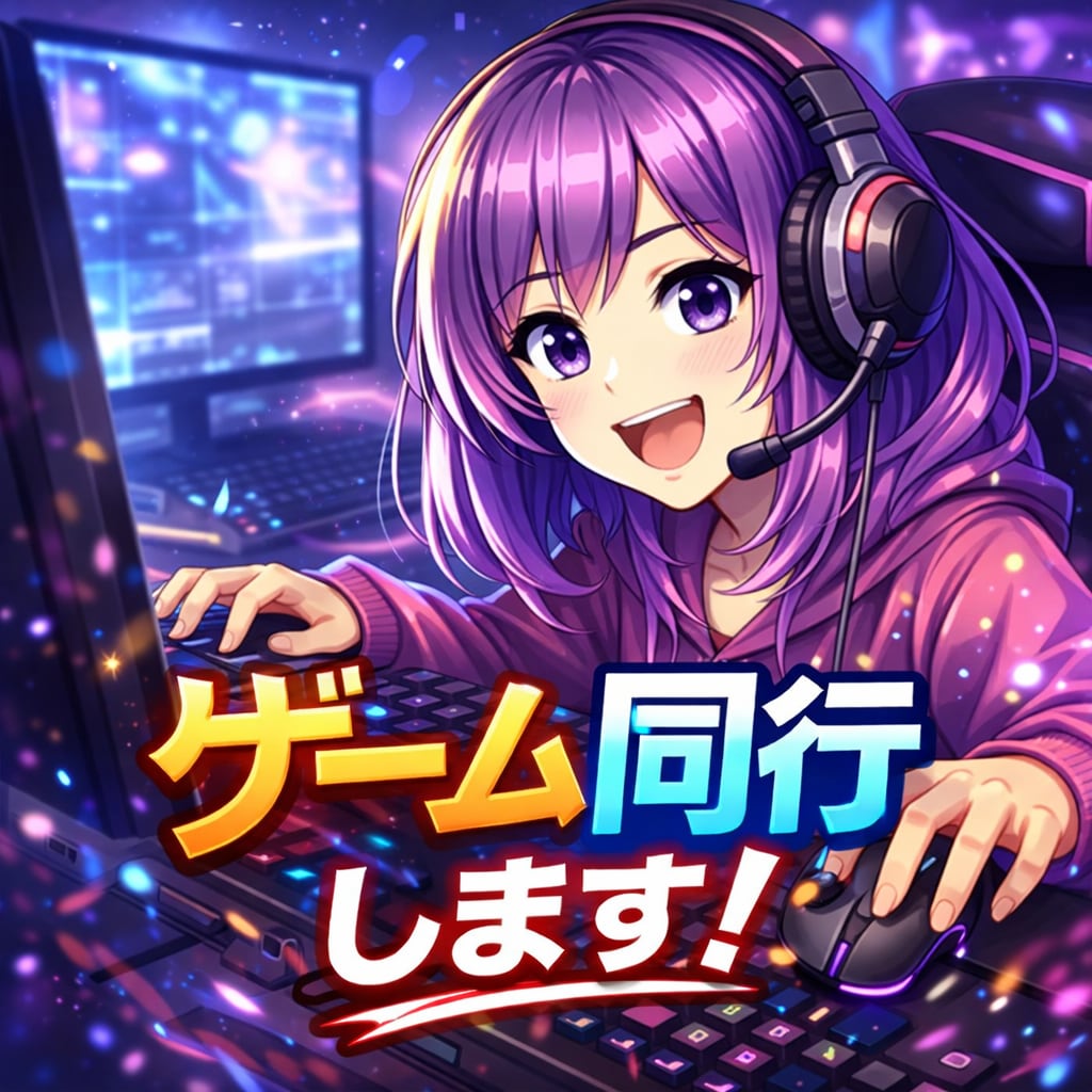 女性ゲーマーが同行します ソロに飽きた人☆女性プレイヤーが同行します！ イメージ1