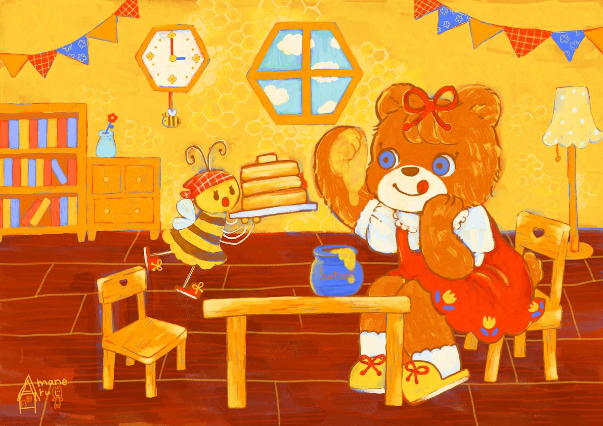 絵本のような可愛いイラスト描きます 絵本の場面のような物語のある可愛いイラストを制作します。 イメージ2