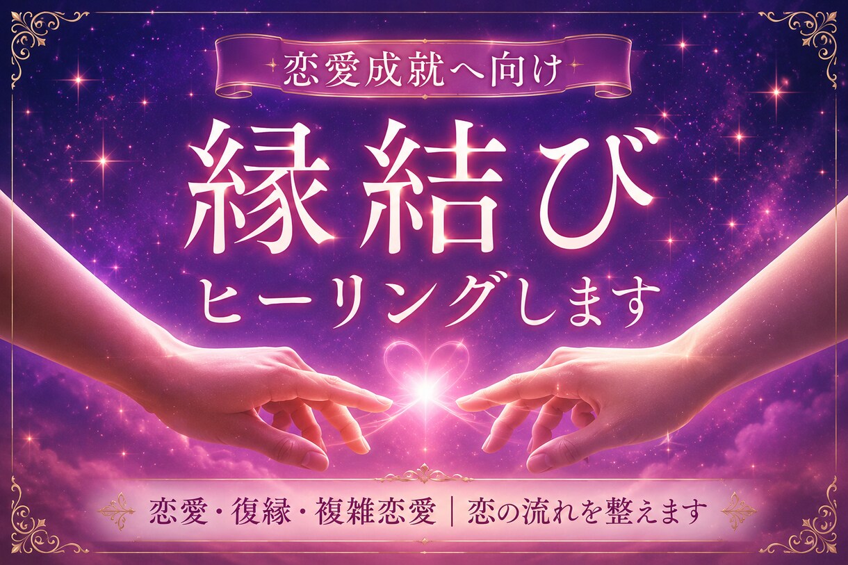 強力縁結びヒーリング｜愛される未来へ導きます 縁結びの施術で、あの人に愛される幸せへ導く施術です イメージ1