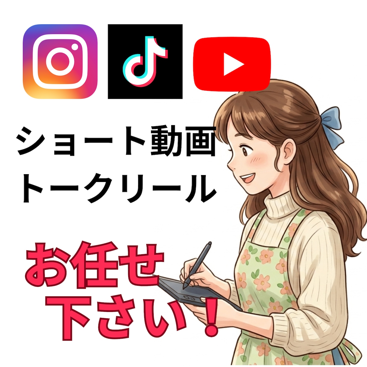 SNS用ショート動画2本制作します Instagram・TikTok等 @ トークリール専門 イメージ1