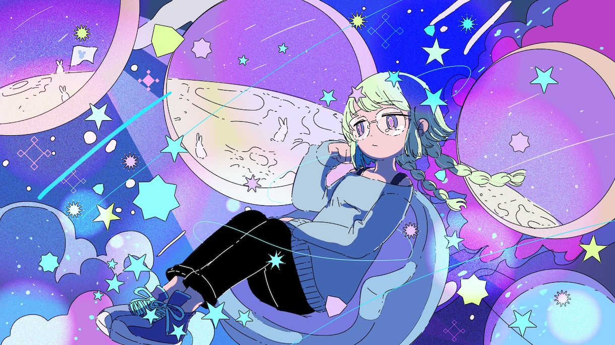商用利用OK！オリジナルイラスト作成します 歌ってみた/オリジナルMV等のイラストを制作します イメージ4