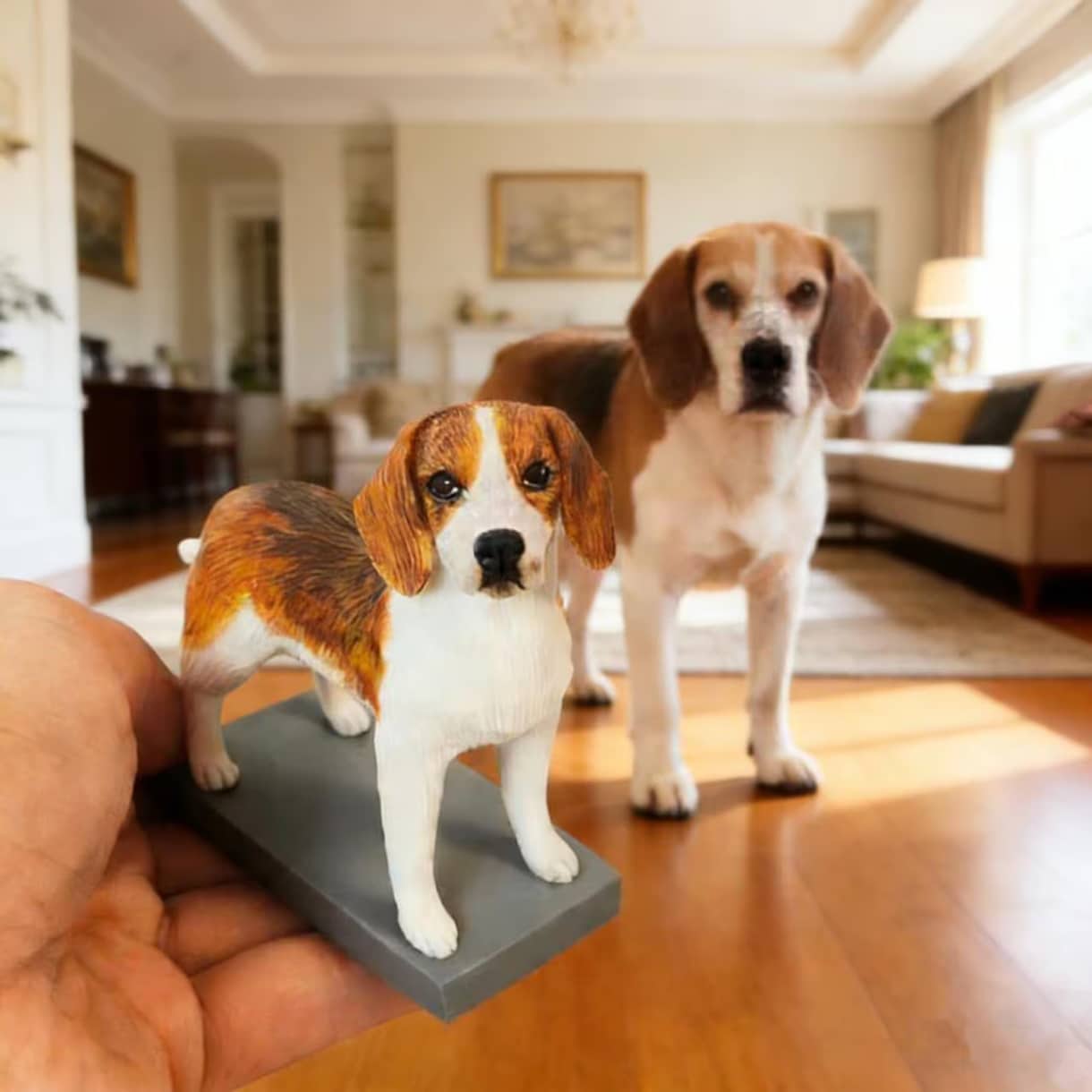 写真から作るフィギュア｜愛犬・愛猫似顔人形ます オーダーメイド 犬・猫そっくり 肖像画 うちの子 置物 イメージ1